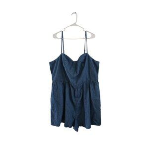 Old Navy Romper  Womens 3X Blue Chambray Denim Sleeveless Boho 90s/Y2K Revival